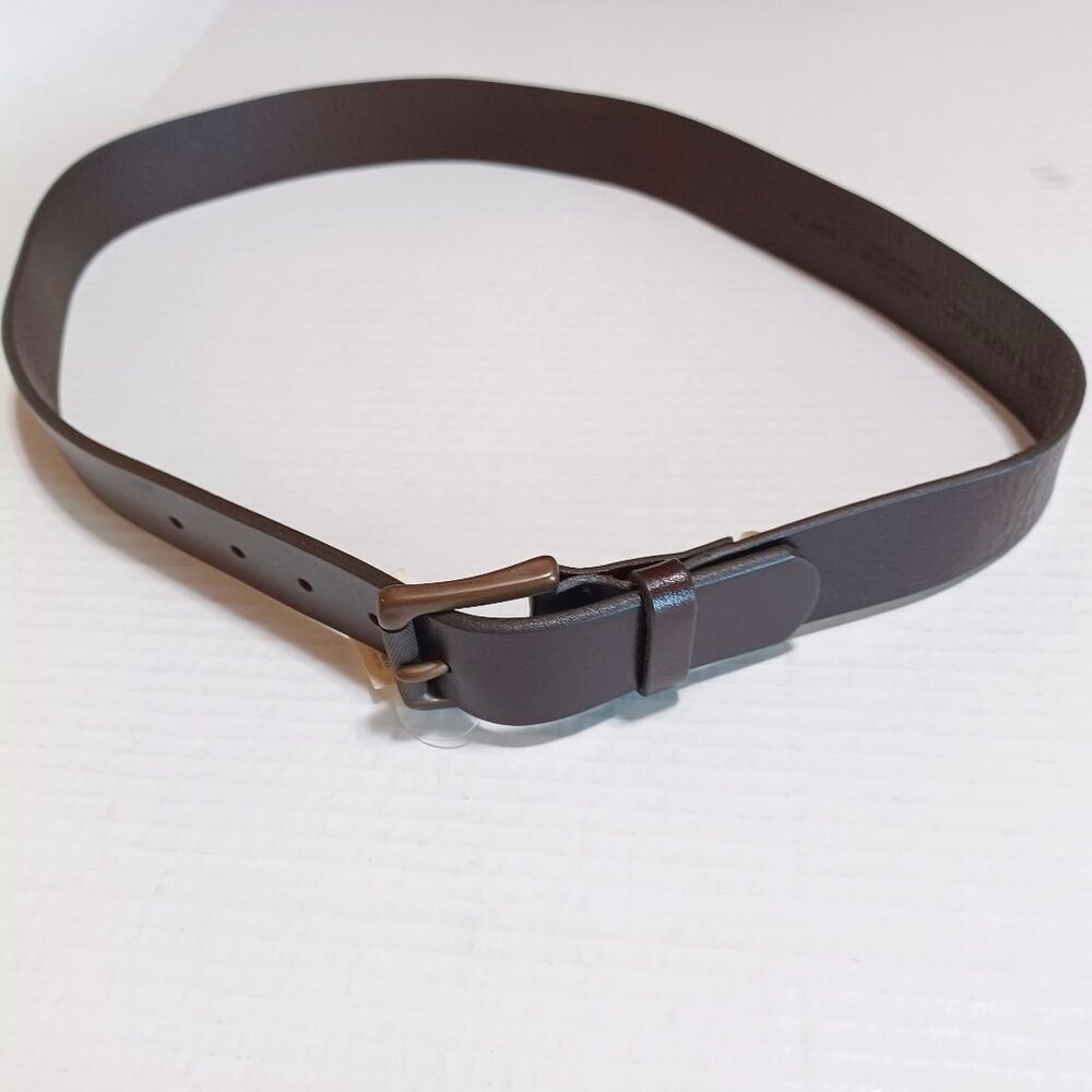 Italian Leather Banana Republic Dark Brown Leather Belt 36" Size 11 / 12